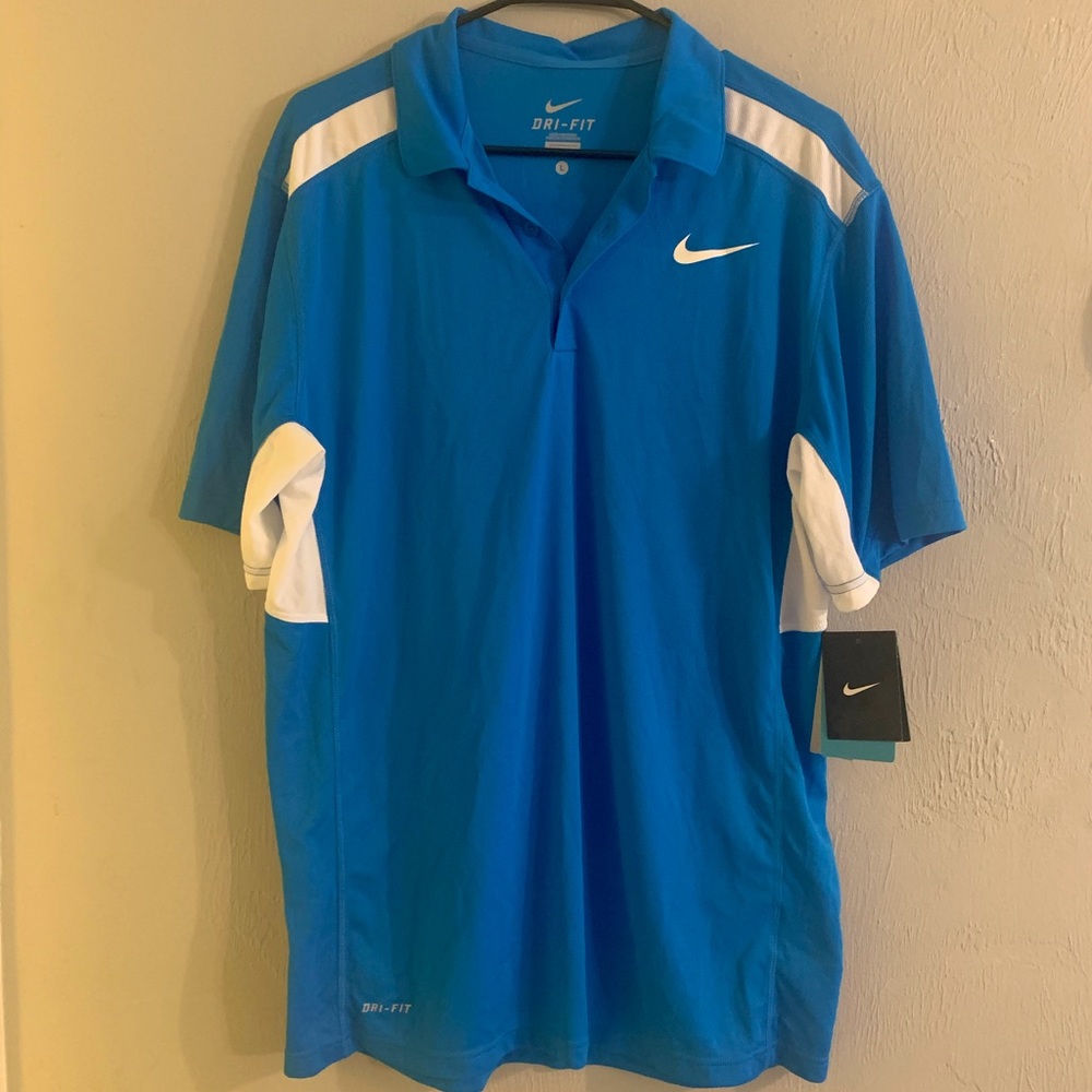 NWT Nike Dri-Fit blue polo - men’s L